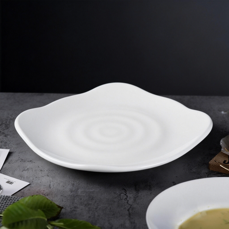 Brown Border Square Plate